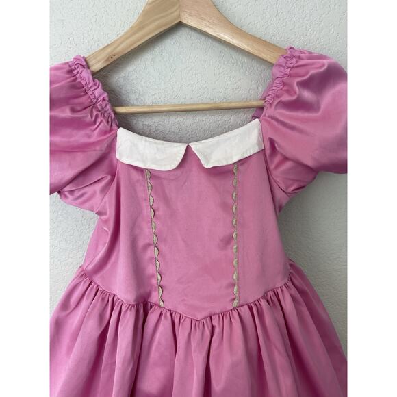 Disney X Janie and Jack Sleeping Beauty Aurora Dress Size 7 Princess Pink - Picture 4 of 10